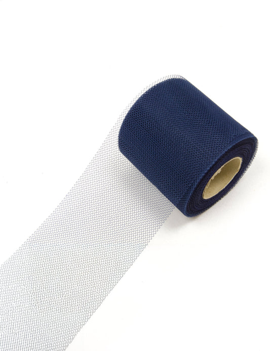 Rouleau de tulle bleu marine
