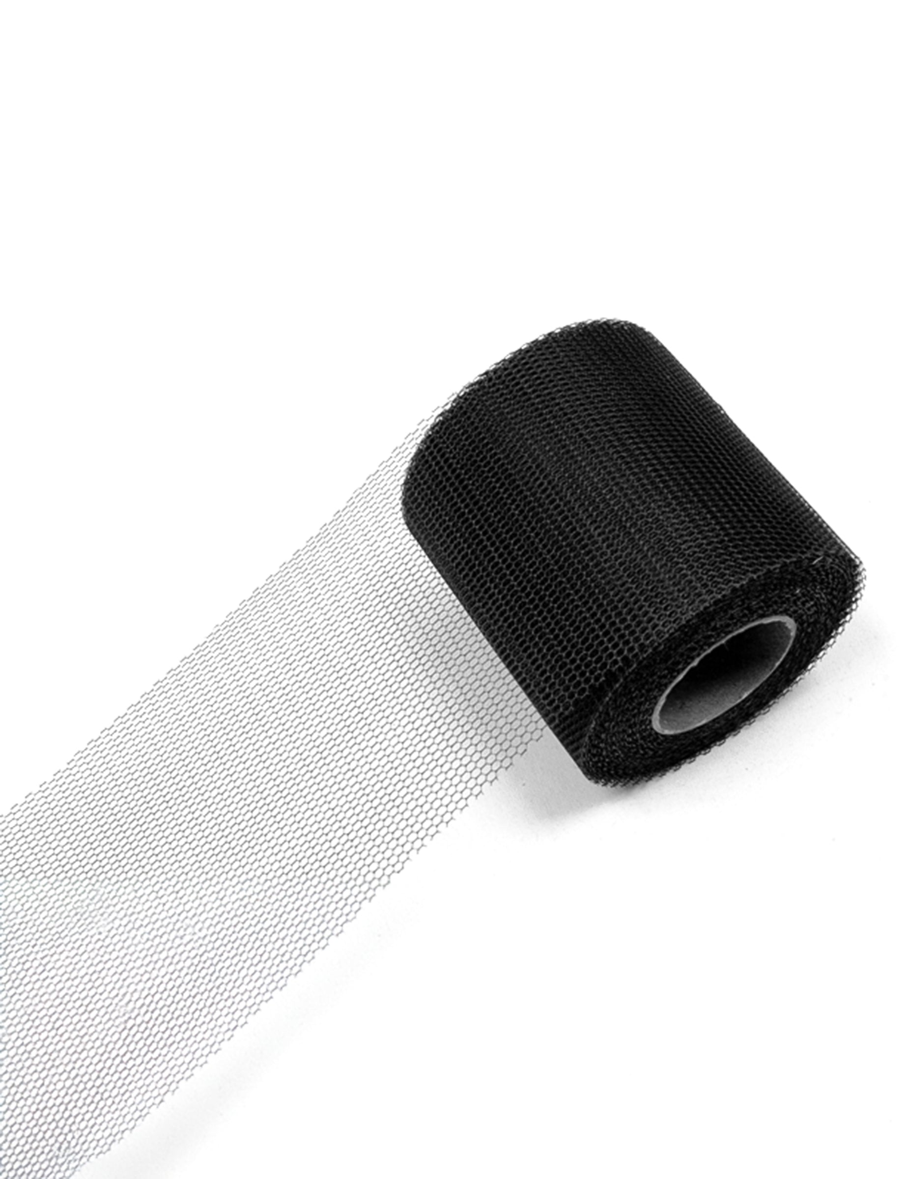 Rouleau de tulle pour décoration de fête noir 20 mètres