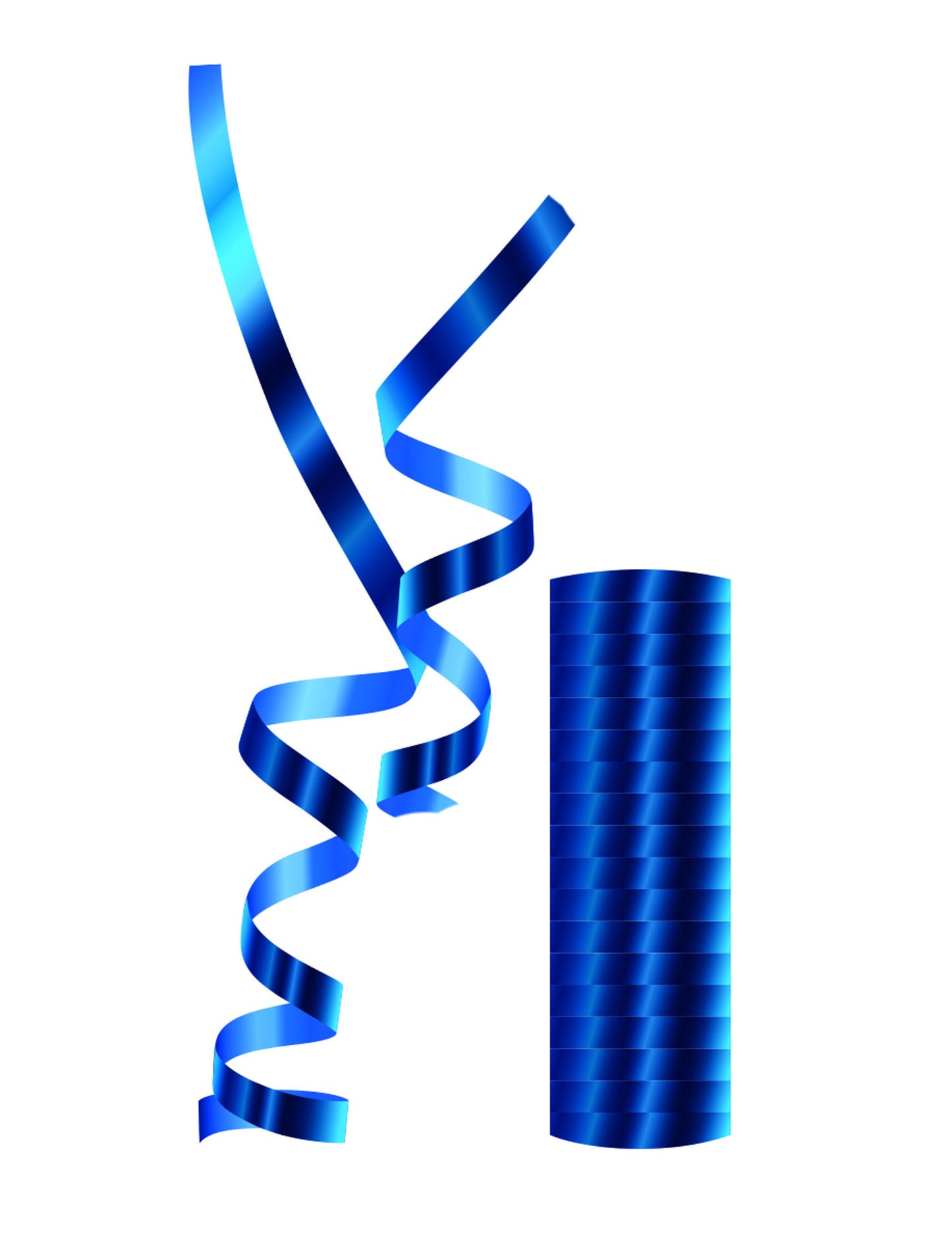 Role lesklých modrých metalických stuh na párty