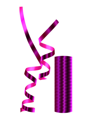 Role růžových metalických stuh k narozeninám