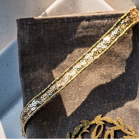 Zlatá flitrová lepicí páska 1.2 cm x 2 m lesklé