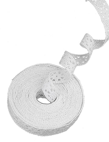 Bílá krajková stuha 3 m