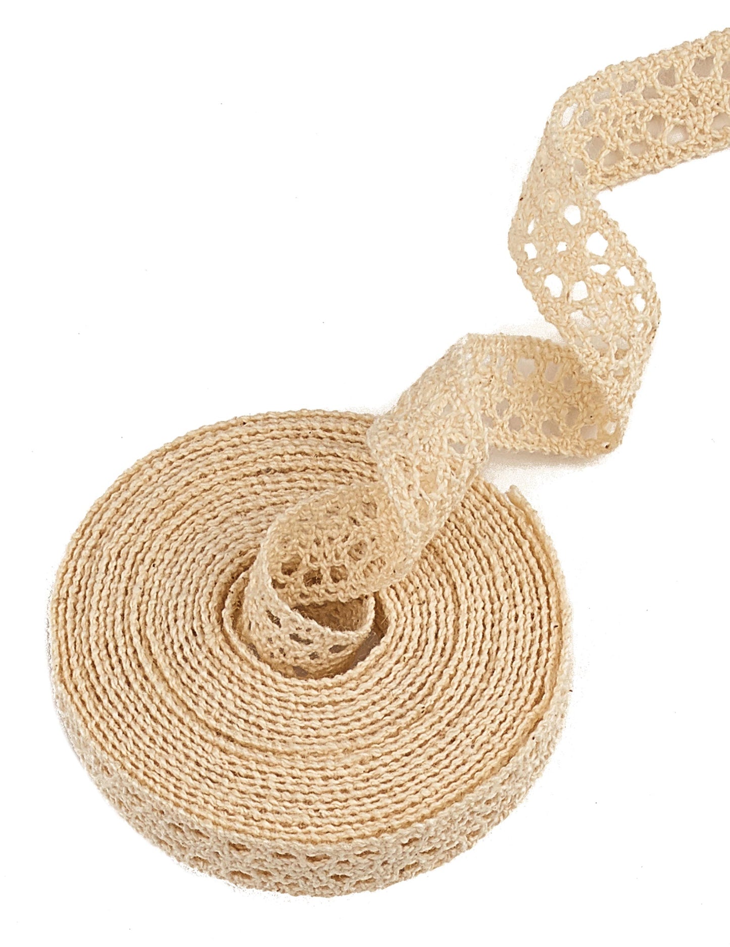 Krajková stuha v barvě slonové kosti 3 m, šířka 12 mm 