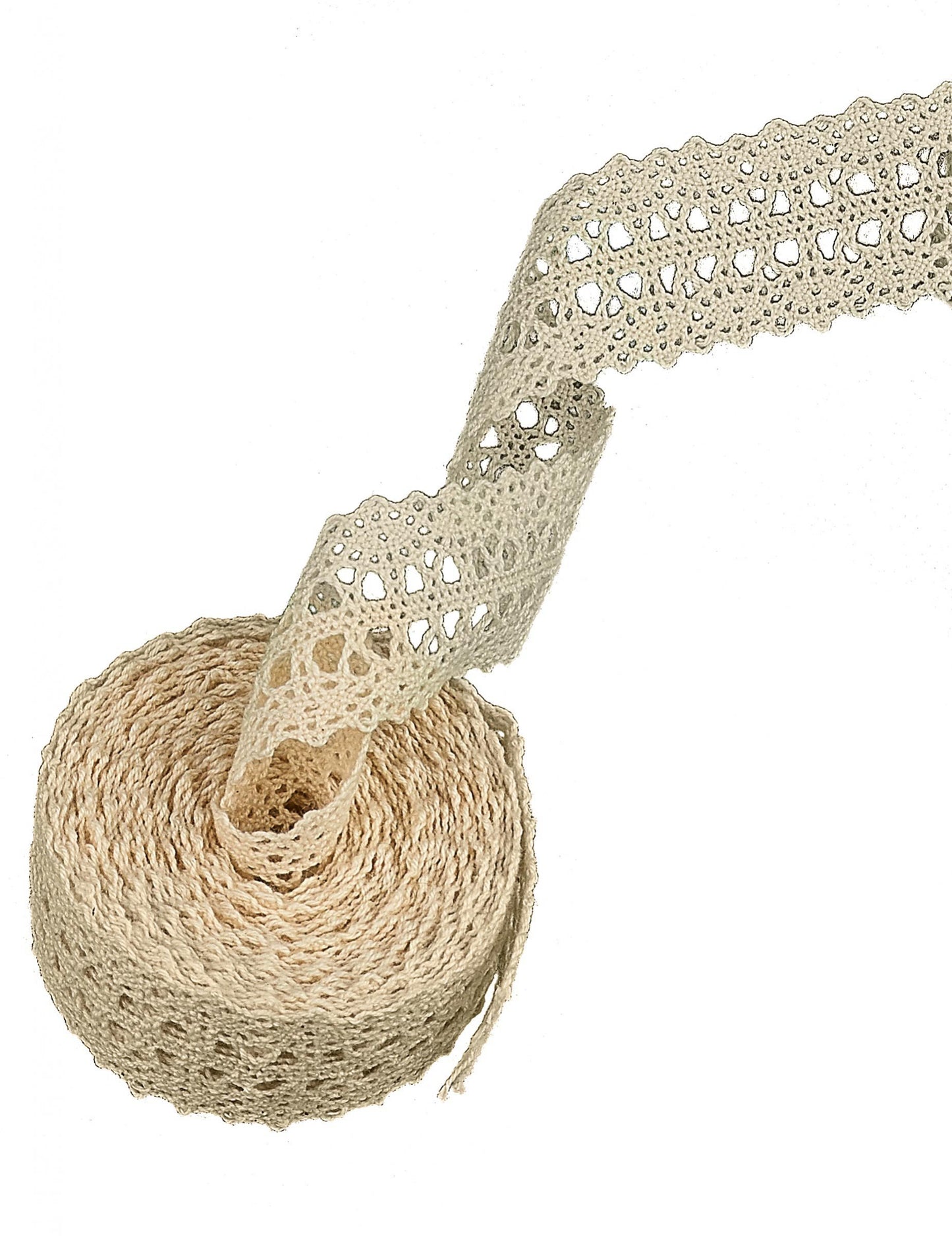 Krajková stuha v barvě slonové kosti 22 mm x 3 m na vintage párty dekoraci 