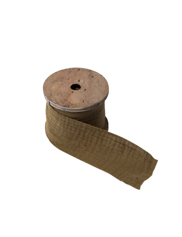 Khaki bavlněná gázová stuha 4.5 cm x 3 m bohémská dekorace