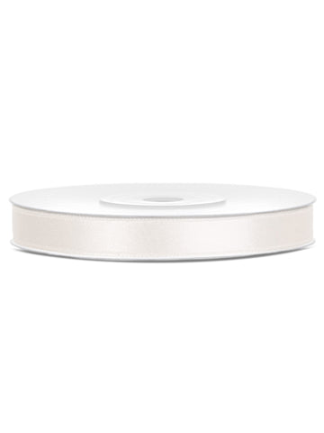 Krémová saténová stuha 0,6 cm x 25 m