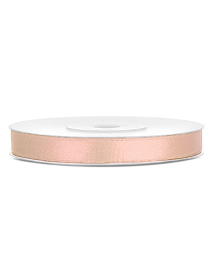 Ruban satin pour décoration de fête pêche clair