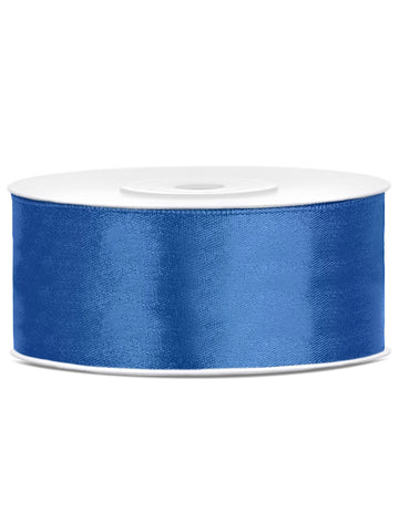 Ruban satin pour décoration bleu roi