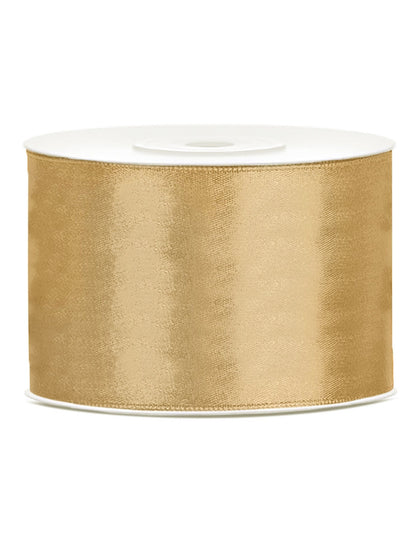 Ruban satin pour décoration doré ocre