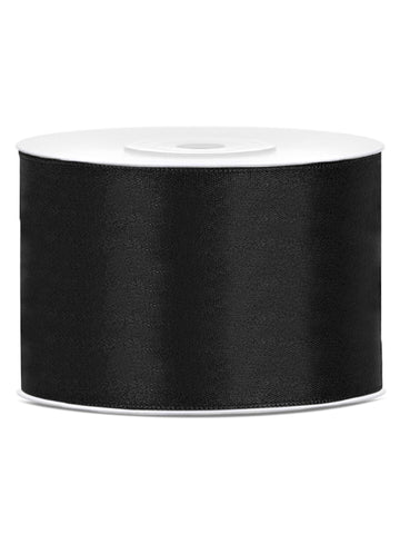 Ruban satin pour décoration noir