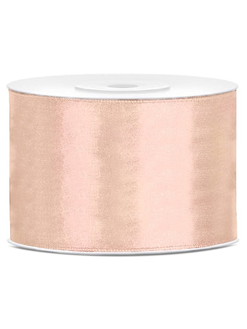 Ruban satin pour décoration couleur pêche