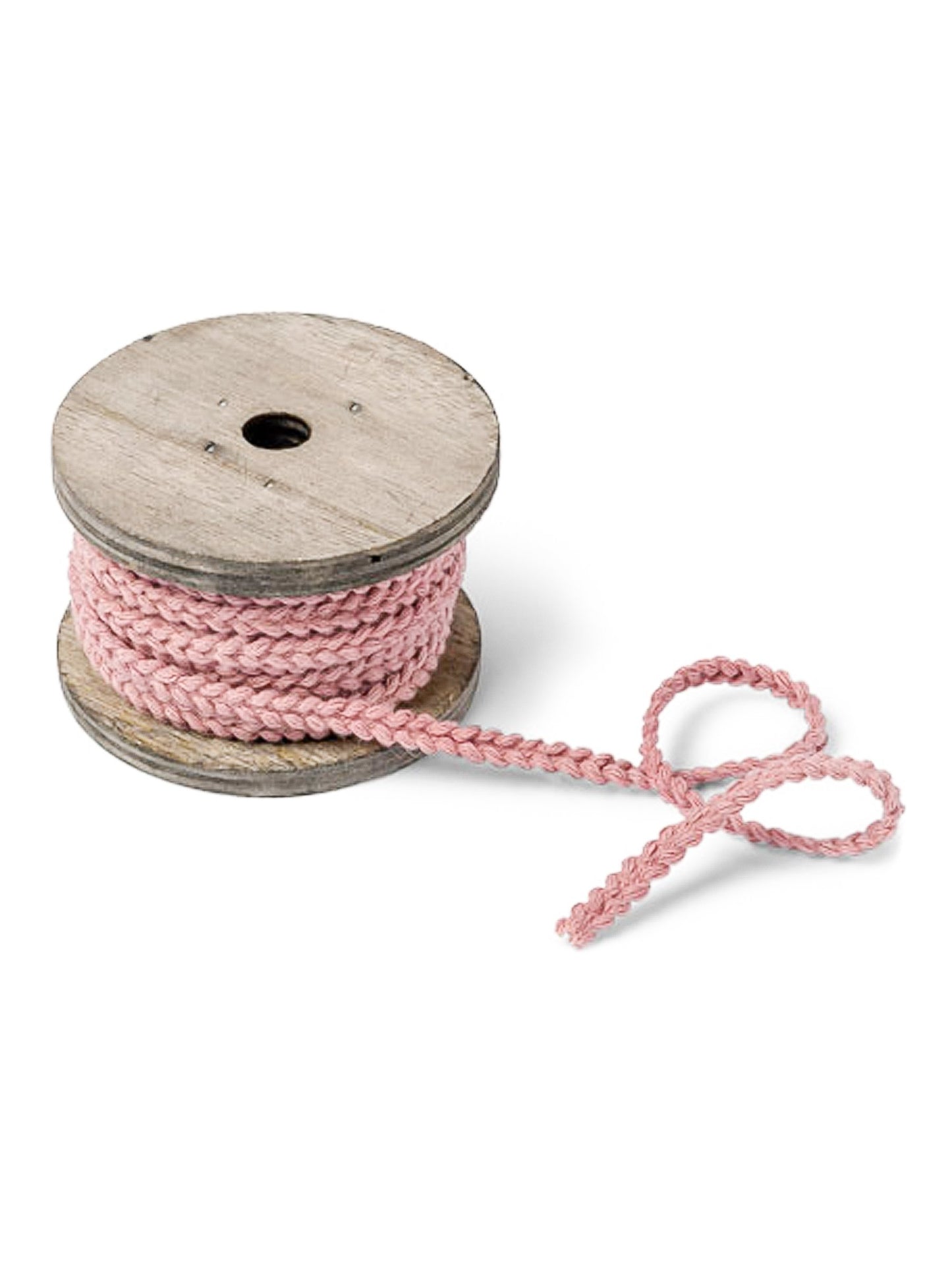 Starorůžová pletená bavlněná stuha 3 metry 