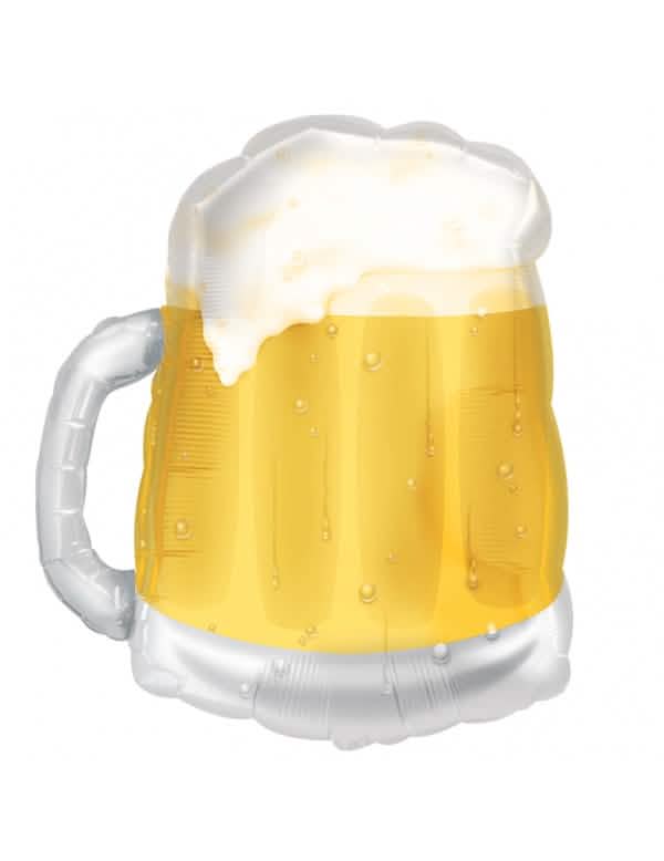 Hliníkový balónek na pivo na oslavu žlutá