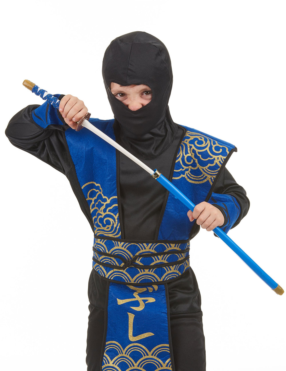 Détail de la lame et de la poignée du sabre de ninja