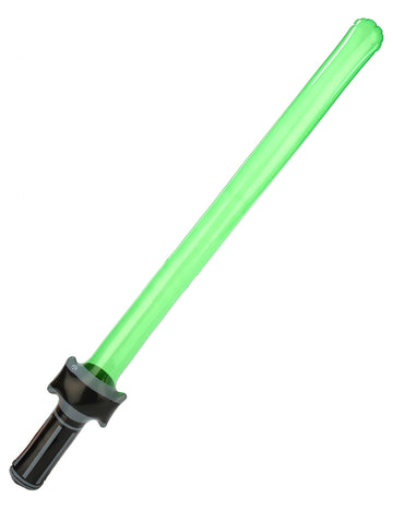 Sabre laser gonflable pour enfant et adulte vert en plastique