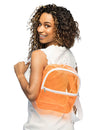 Sac à dos transparent pour adulte orange fluo