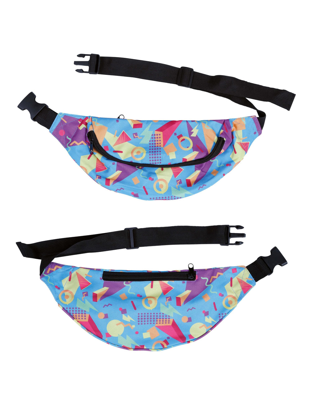 Vues de face et de dos du sac banane 80's