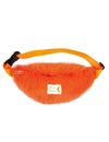 Sac banane à poils pour adulte orange avec inscription J'ai la banane