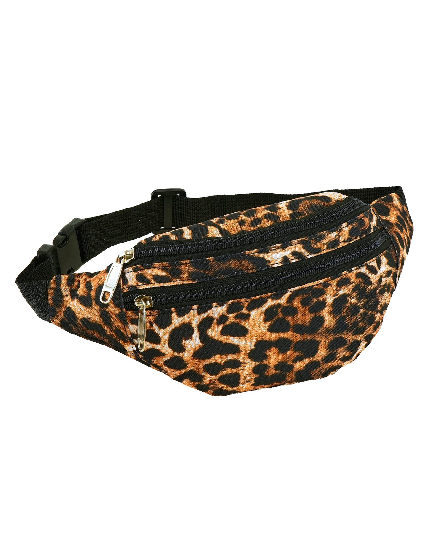 Sac banane léopard pour adulte imprimé animal marron et noir