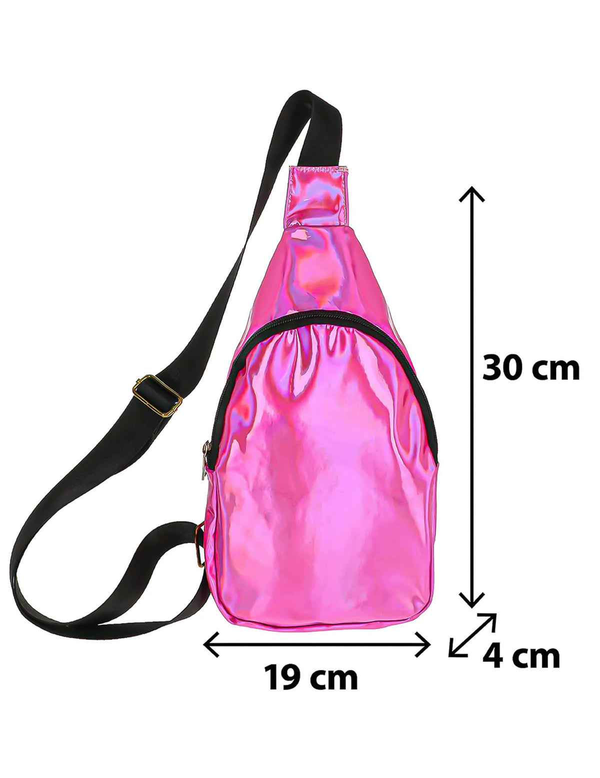 Dimensions du sac bandoulière holographique