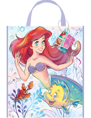 Geschenktasche „Die kleine Meerjungfrau“ Ariel für Kinder in Blau und Lila mit Fabius und Sebastian