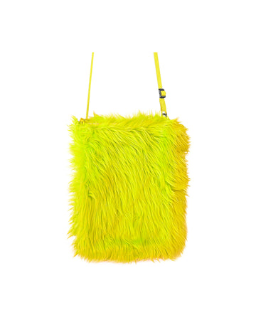 Neonovo žlutá plyšová taška