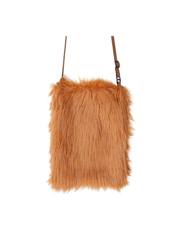 Hnědá plyšová taška