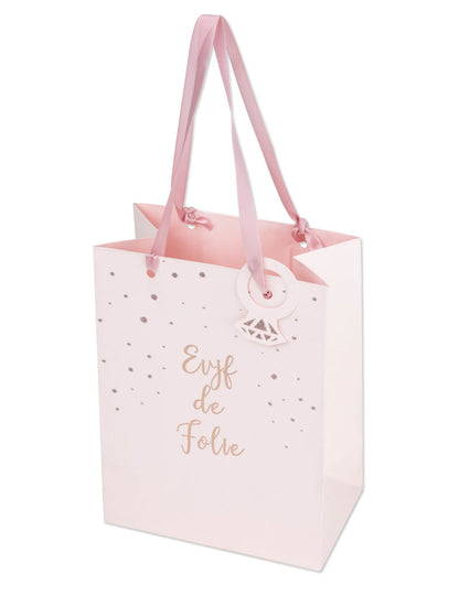 Sac EVJF de folie pour femme rose gold avec paillettes et étiquette bague