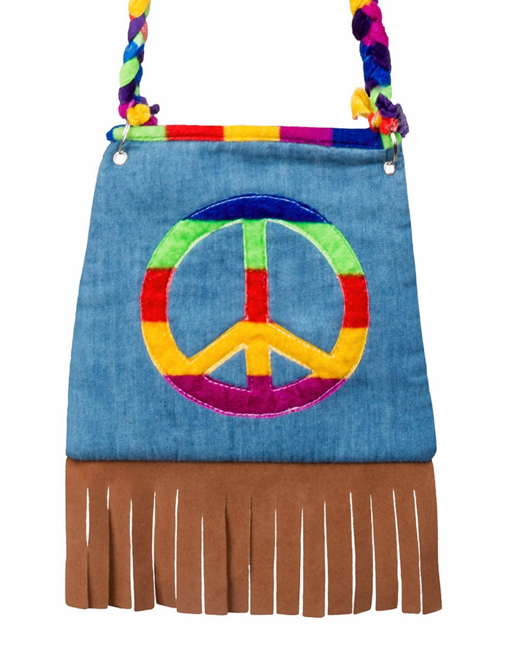 Detail na motiv peace and love a třásně hippies tašky pro dospělý