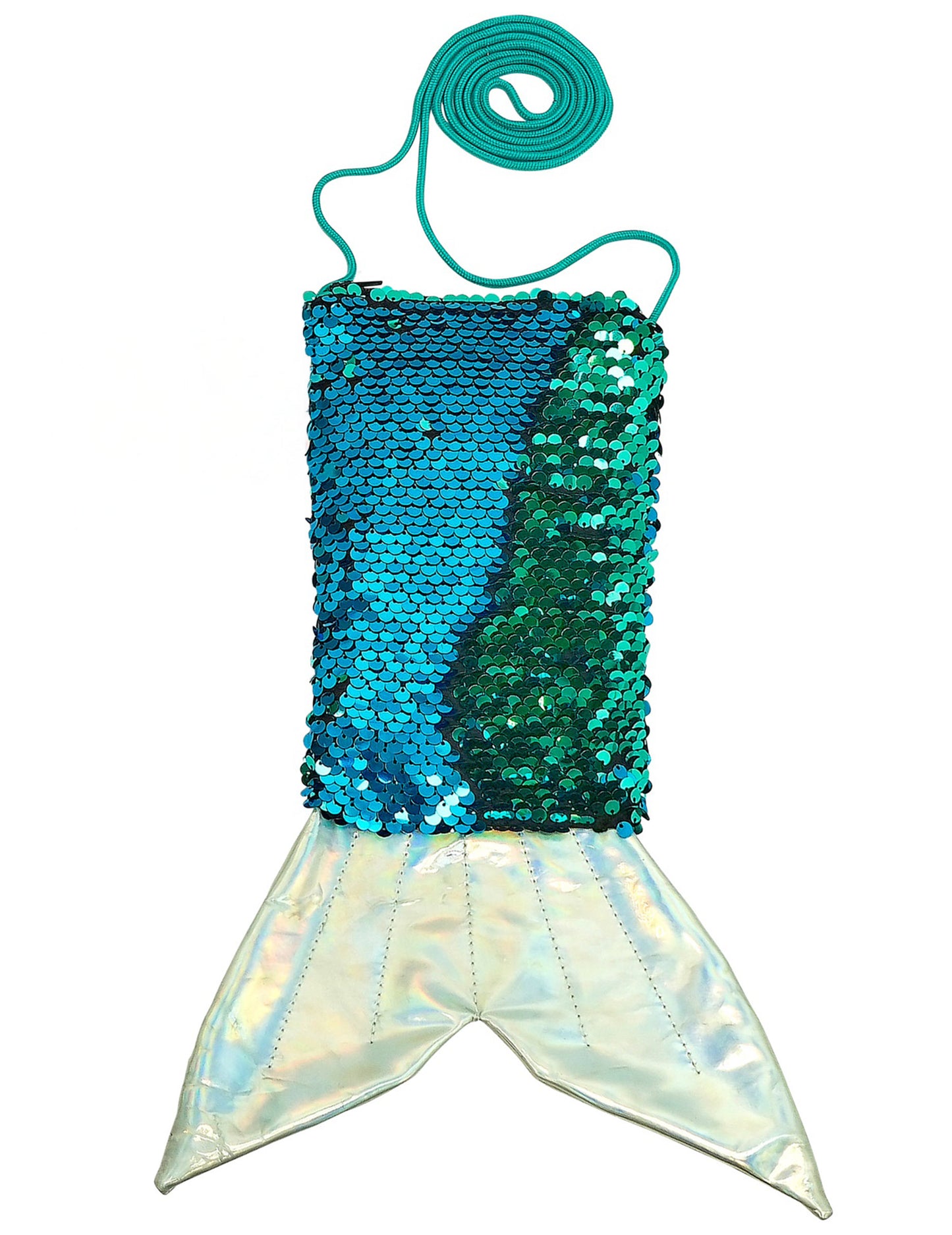 Taška na ocas mořské panny s modrými flitry