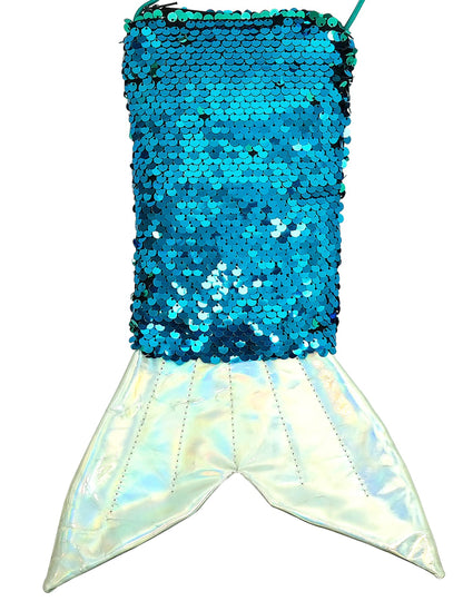 Taška na ocas mořské panny s modrými flitry