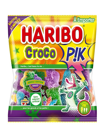 Sáček bonbónů Croco PIK Haribo pro všechny kyselé Jungle Edition bigout pomeranč a ananas