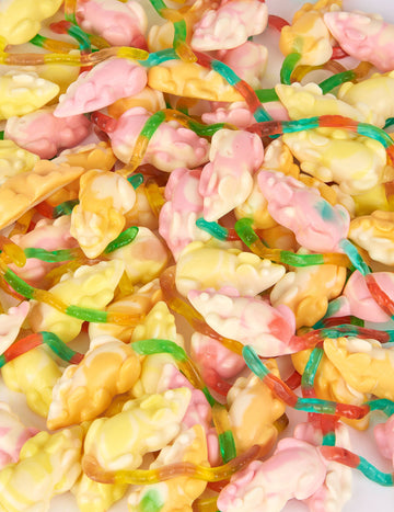 Sachet de bonbons souris multicolores