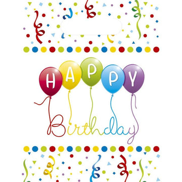 6 dárkových tašek k narozeninám 16,5 x 23 cm