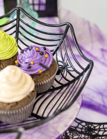 Pavučinový salátový salát 27 cm Halloween