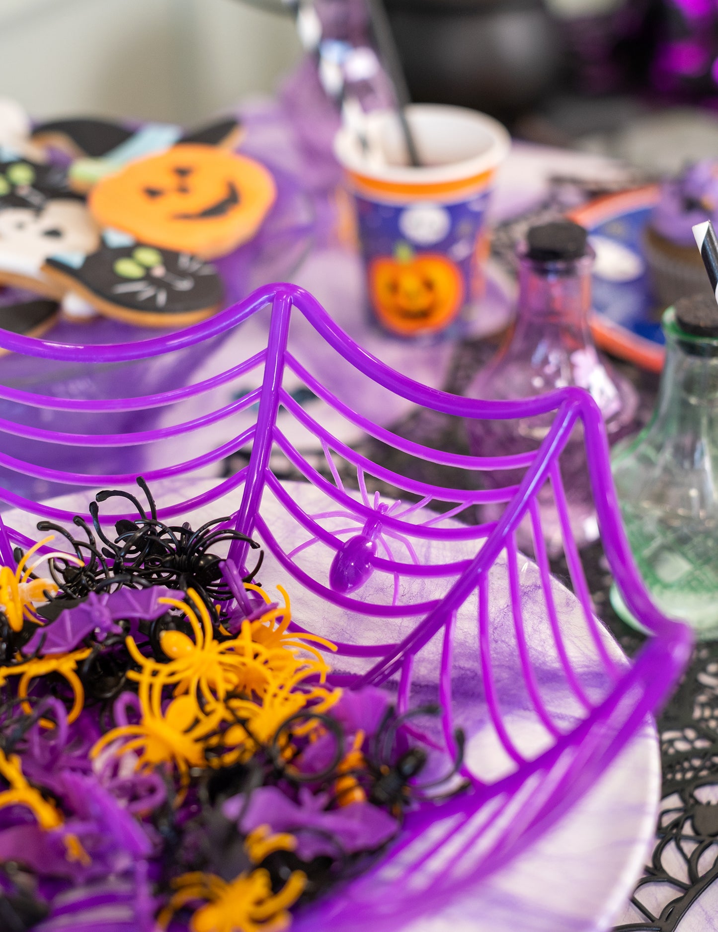 Fialová pavučinová salátová mísa 27 cm