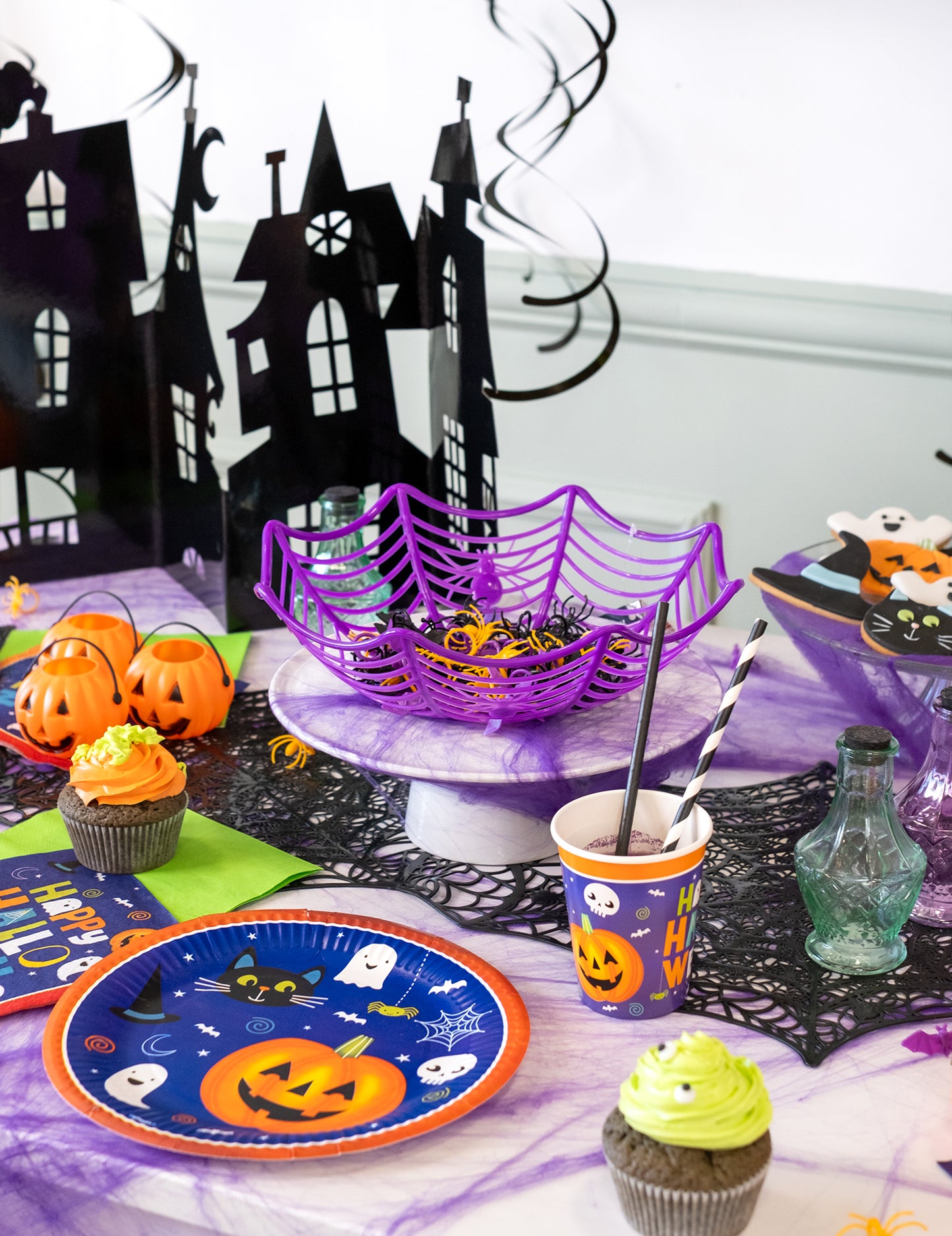 Fialová pavučinová salátová mísa 27 cm