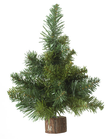 Zelená stolní jedle na kládě 25 cm