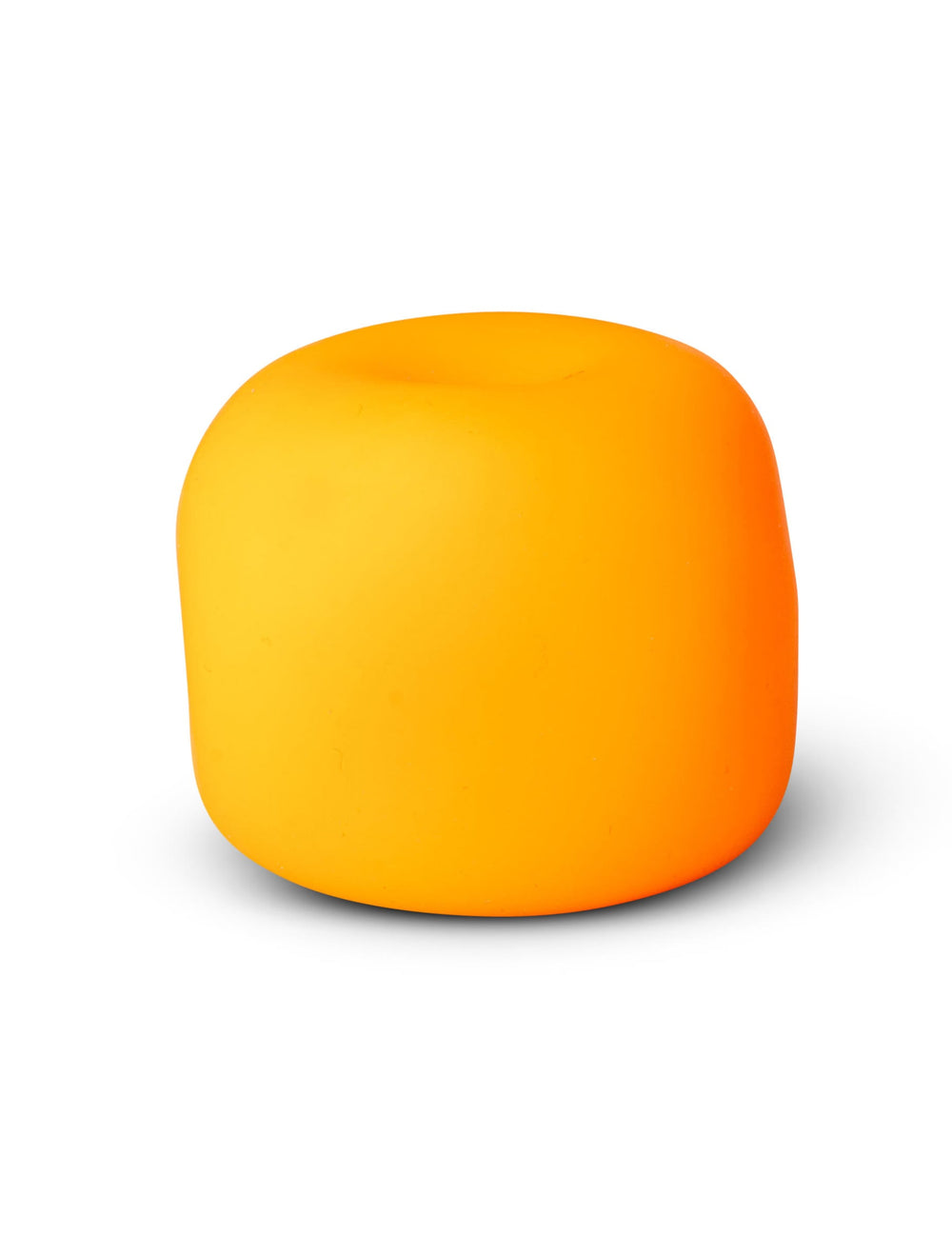 Vue de la version orange de la Boule anti stress Scrunchems étirable