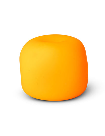 Vue de la version orange de la Boule anti stress Scrunchems étirable