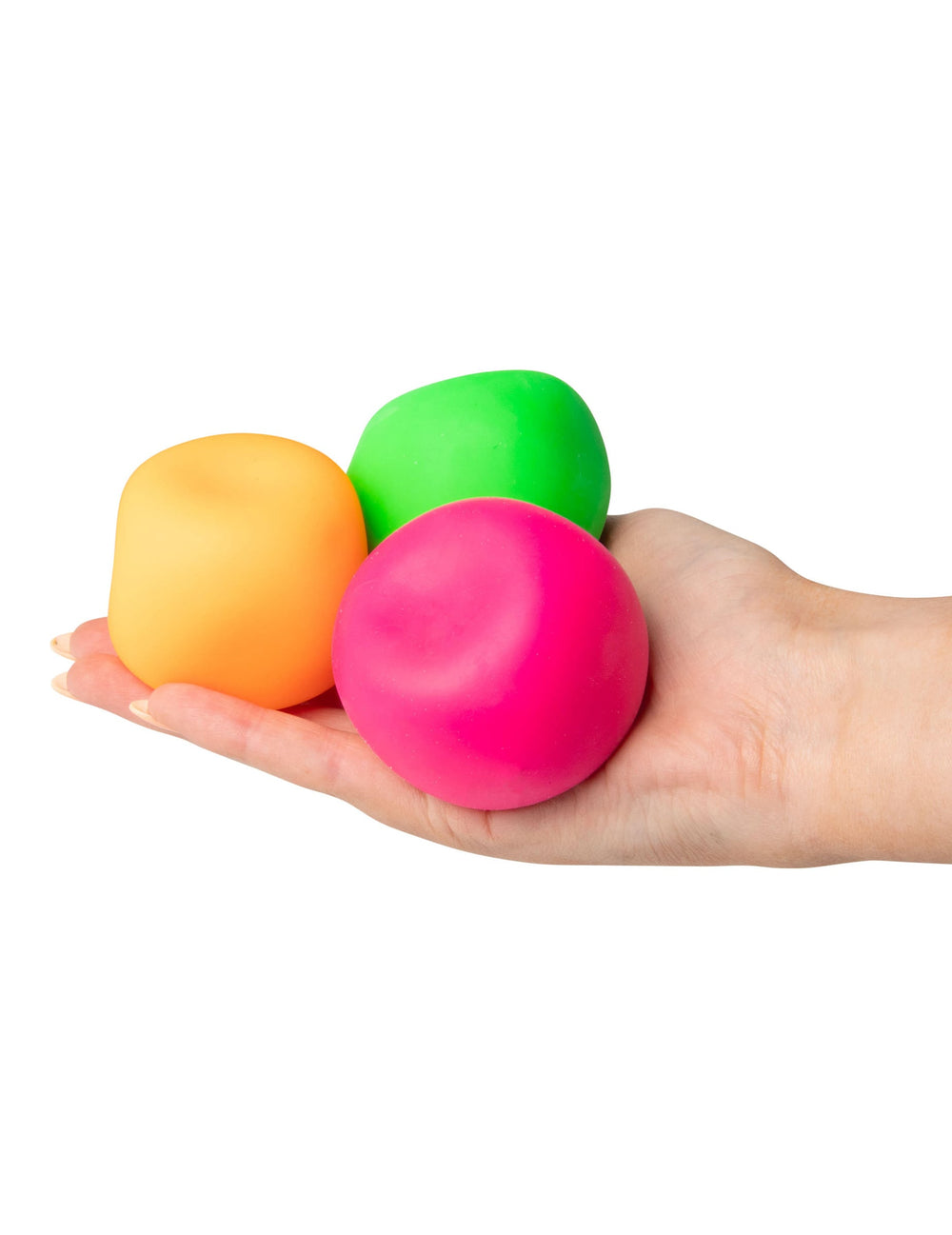 Mise en situation dans la main de la Boule anti stress Scrunchems étirable