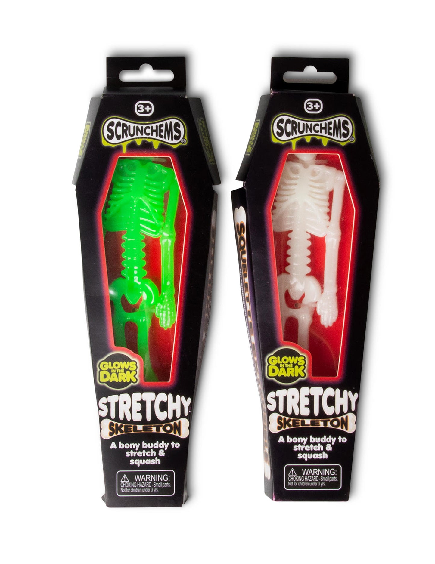 Scrunchems svítící ve tmě strečová kostra hračka
