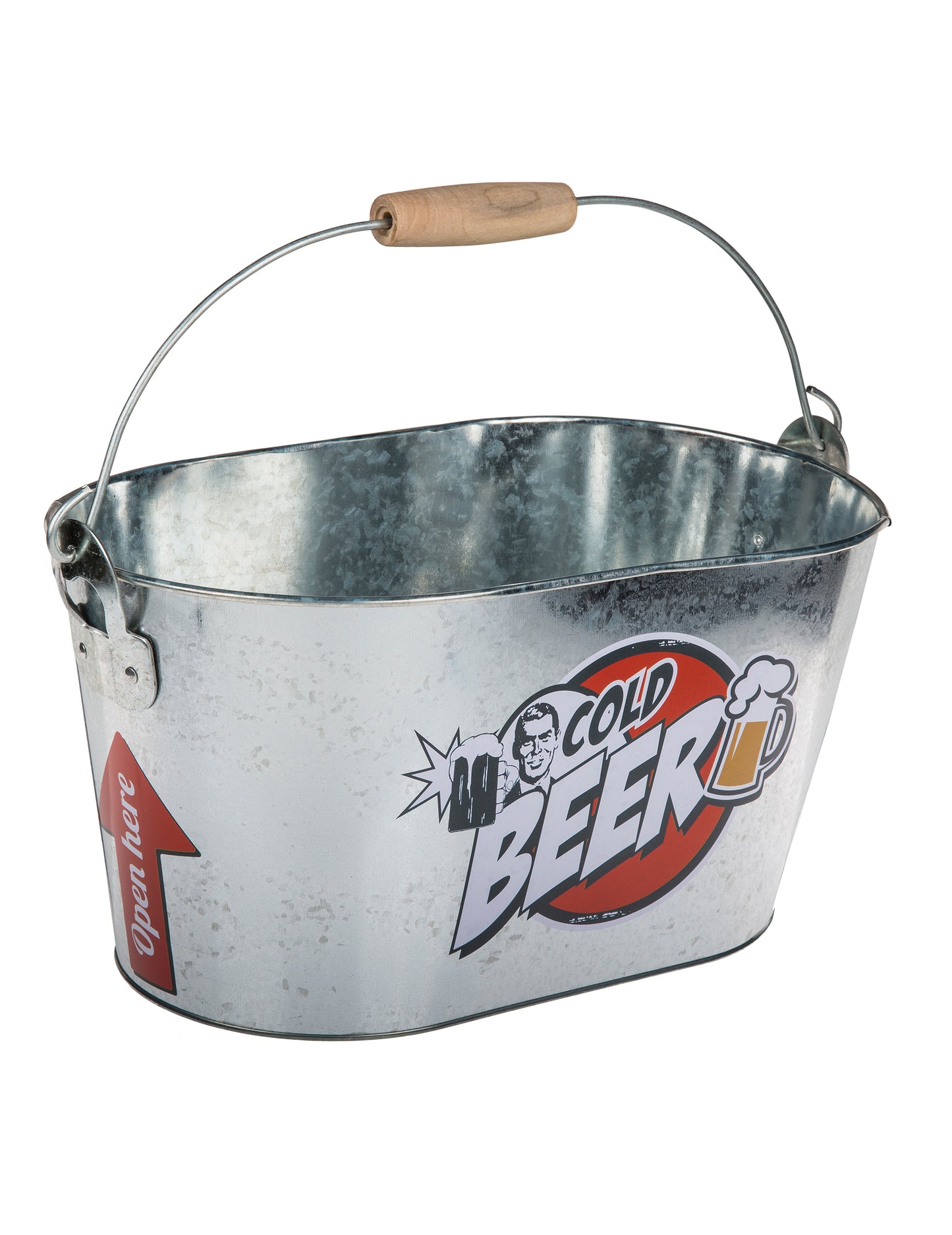 Kovový kbelík na studené pivo