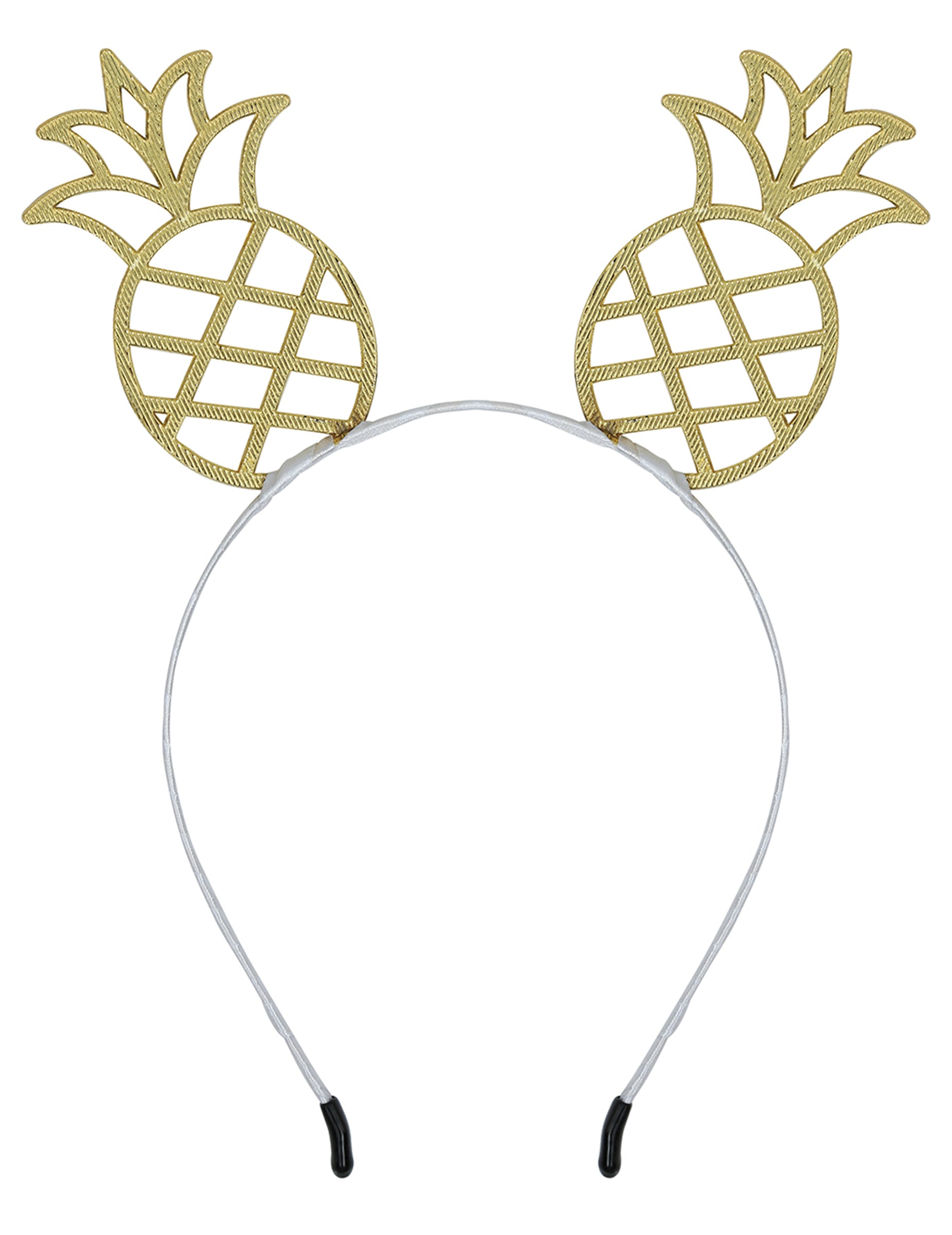 Vue d'ensemble du serre-tête ananas en métal pour adulte