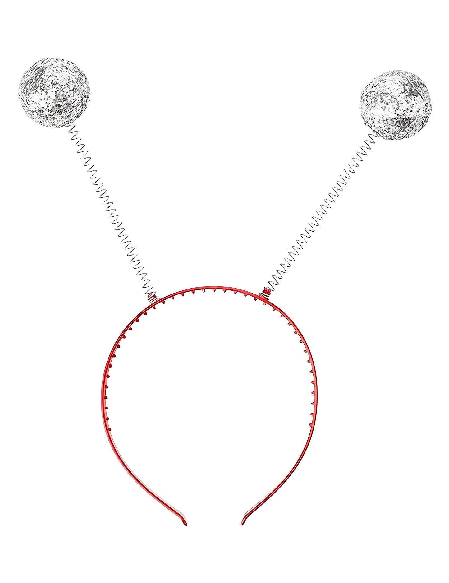 Stříbrná flitrovaná kulatá čelenka pro dospělé