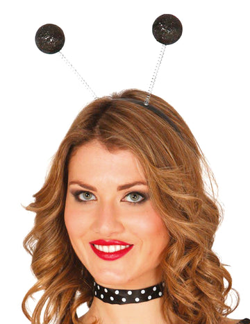 Stirnband schwarz-glitzernd für Erwachsene