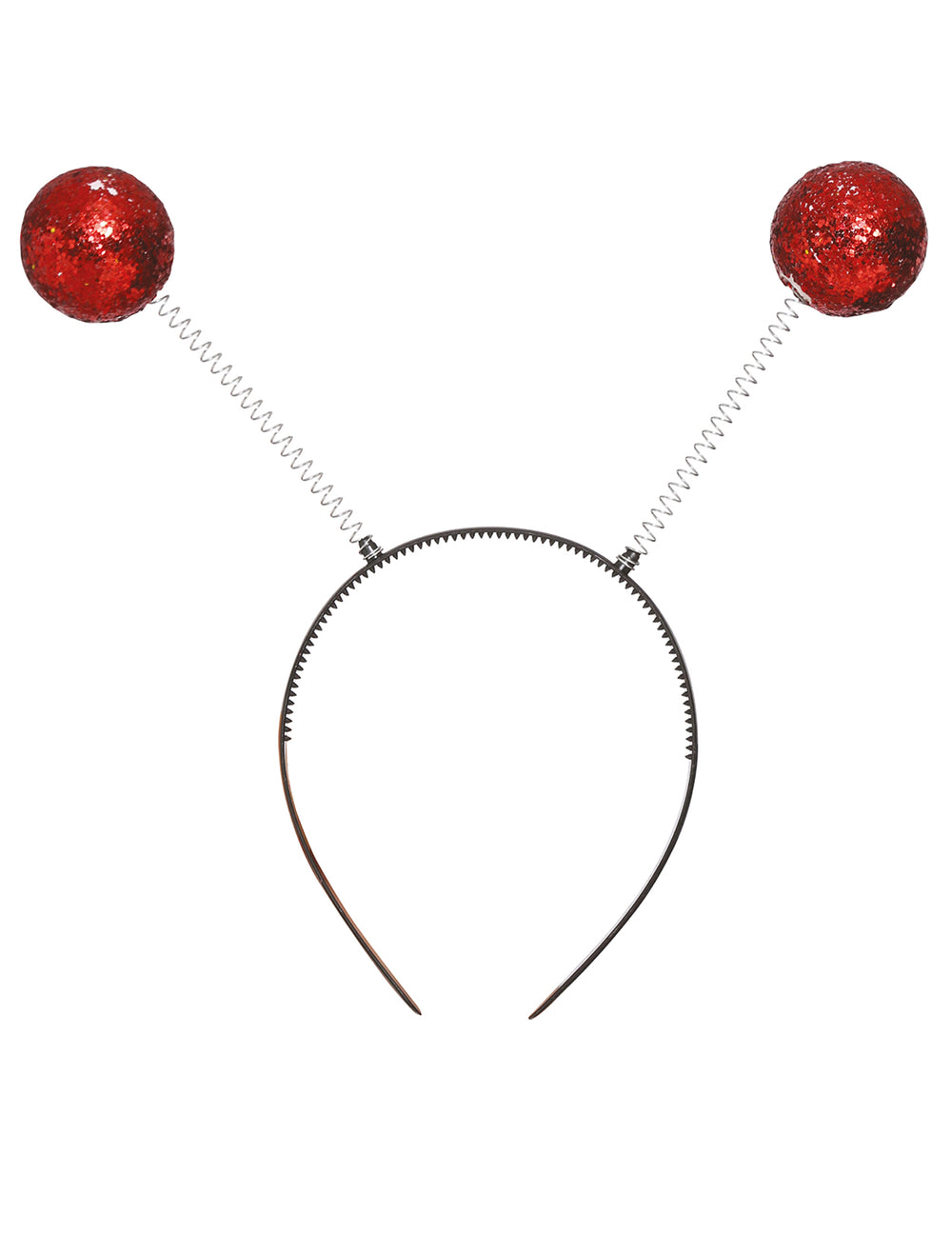 Vue de face du serre-tête boules paillettées