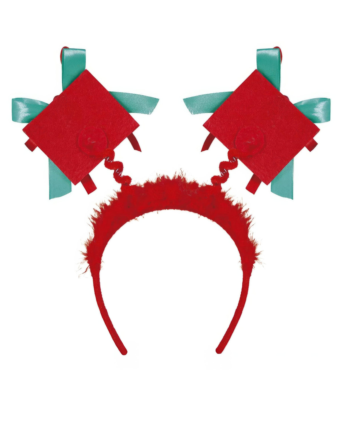 Détail des cadeaux sur ressorts du serre-tête cadeaux de Noël pour adulte