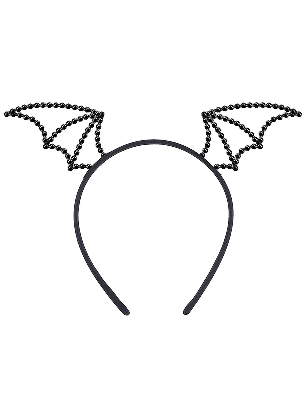 Vue de face du serre-tête chauve-souris à strass