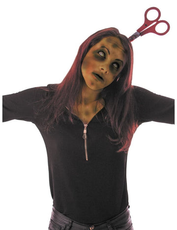 Čelenka pro dospělé s krvavými nůžkami Halloween